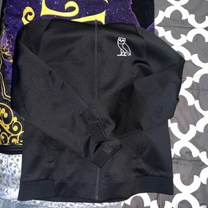 OVO Classic Cull Zip Hoodie in Black